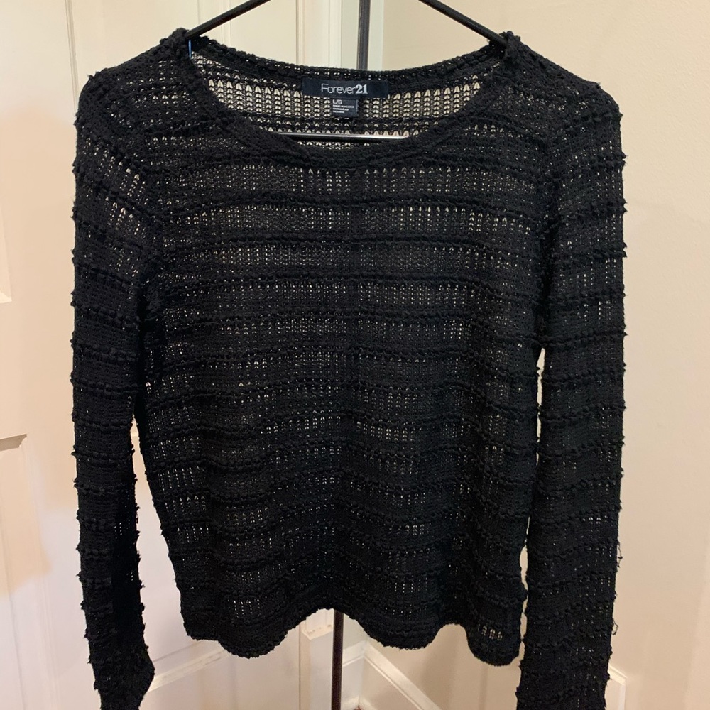 Black knit sweater